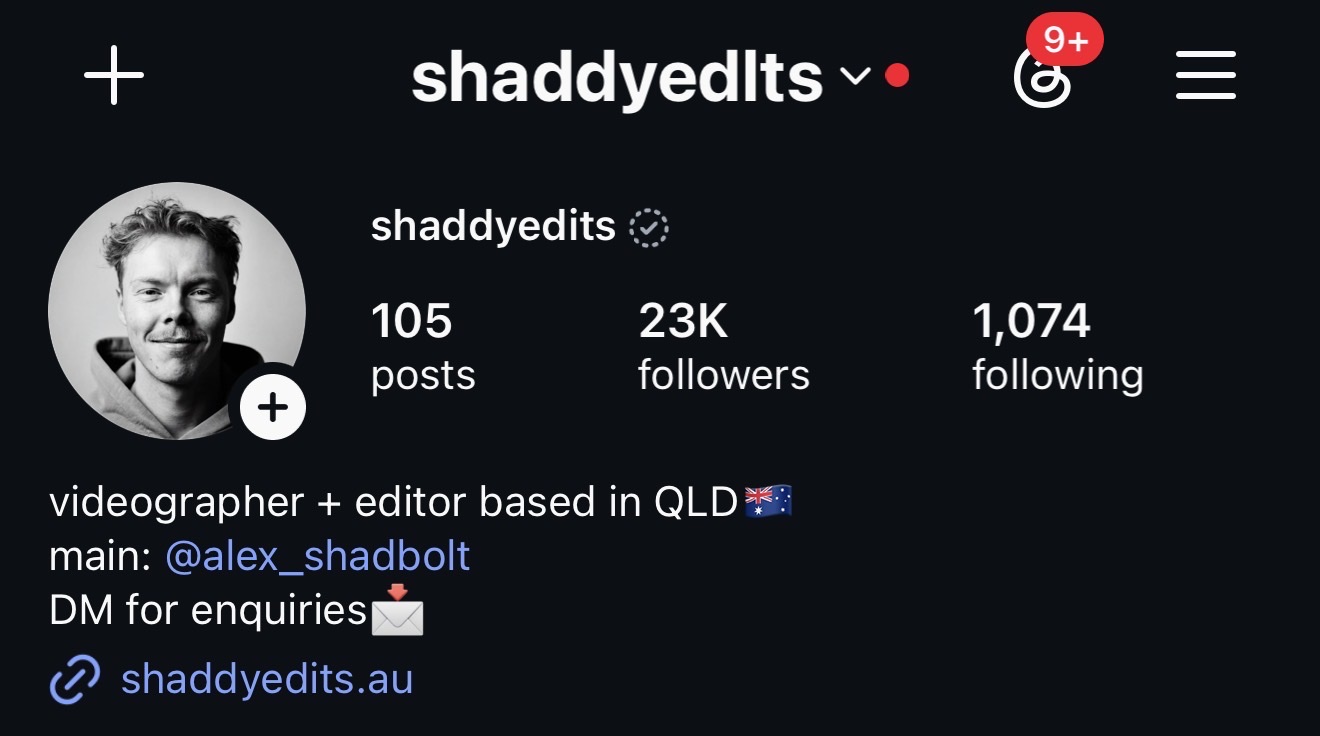 Instagram profile @shaddyedlts: 23K followers